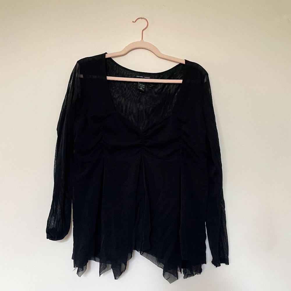 Black sheer top